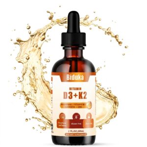 Biduka Vitamin D3 K2 Magnesium Liquid Drops, 6 in 1 with Zinc, Vitamin B6 & Quercetin